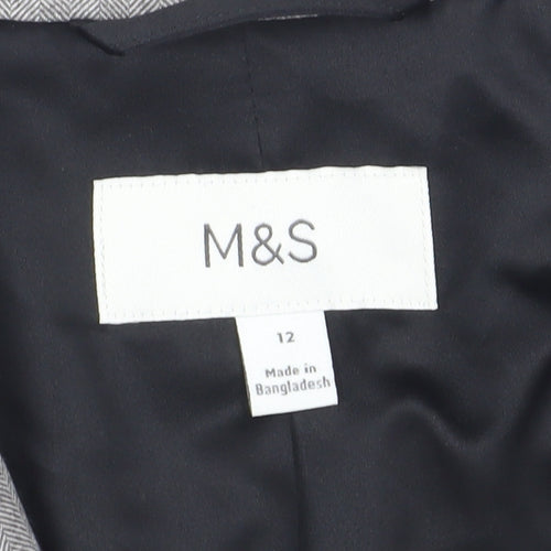 Marks and Spencer Womens Grey Size 12 Suit Jacket