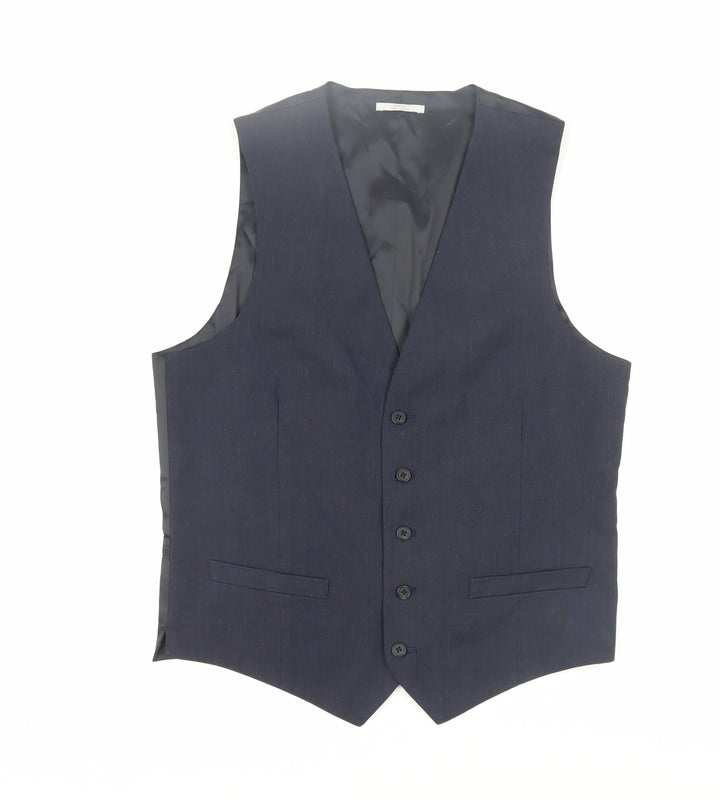 Marks and Spencer Men's Blue Suit Waistcoat Size 38R