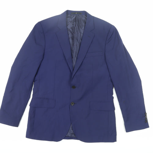 Jaeger Men's Blue Suit Jacket 40R Regular Fit
