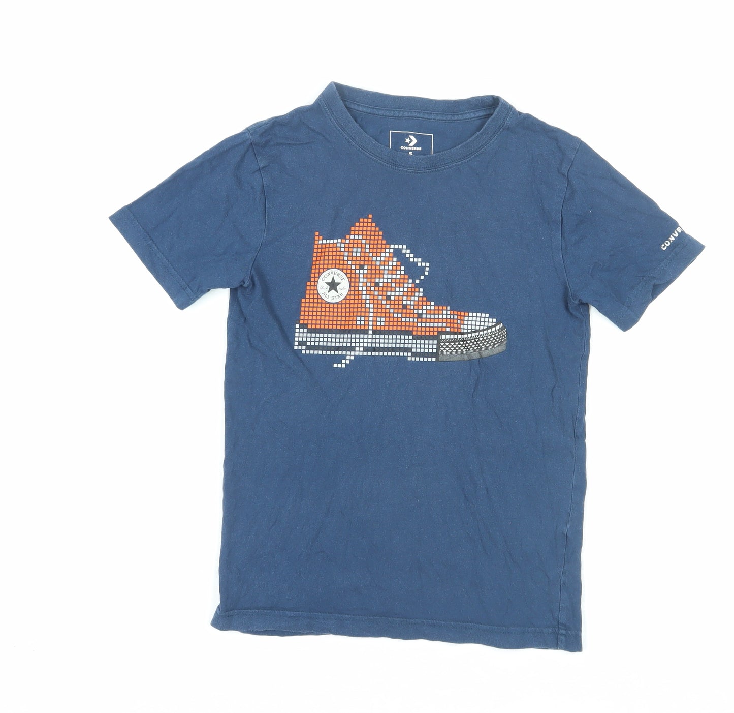 Converse Boys Blue T-Shirt Graphic Logo S