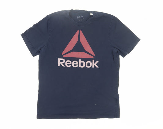 Reebok Men's Blue Medium Logo T-Shirt