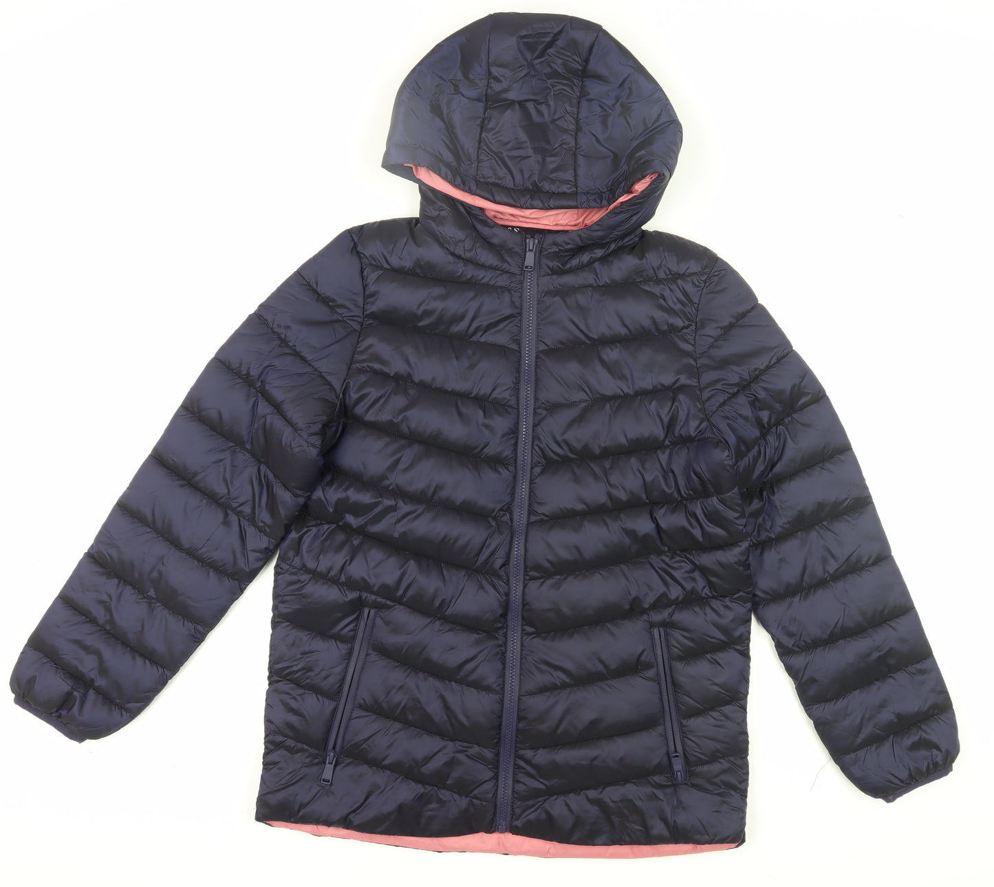 Marks and Spencer Girls Black Hooded Puffer Jacket 13-14 Years