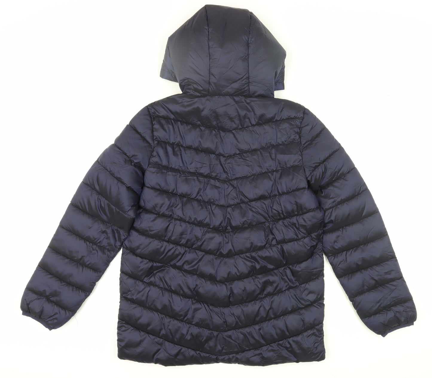 Marks and Spencer Girls Black Hooded Puffer Jacket 13-14 Years