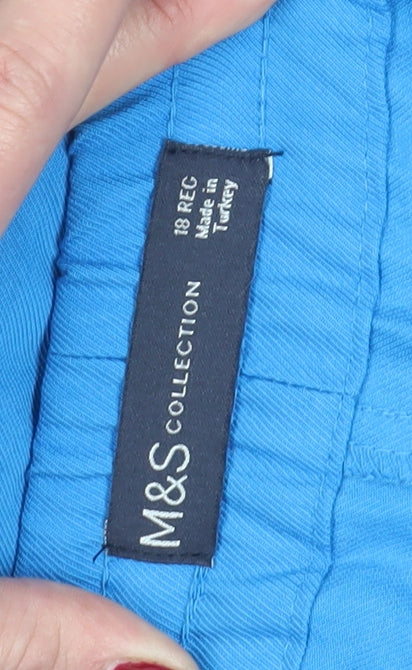Marks and Spencer Women's Blue Jogger Trousers, Size 18