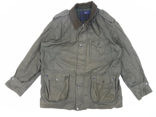 Fred Perry Men's Green XL Military Jacket