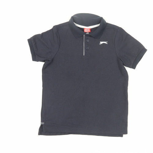 Slazenger Boys Black Cotton Polo Shirt 11-12 Years