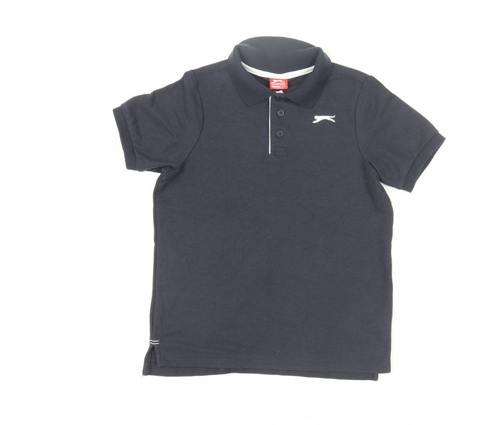 Slazenger Boys Black Cotton Polo Shirt 11-12 Years