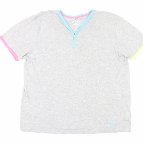 Lee Cooper Grey Henley T-Shirt XL Women's Casual