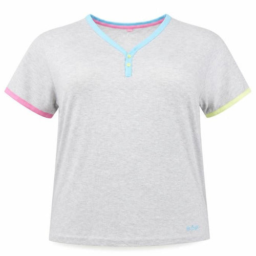 Lee Cooper Grey Henley T-Shirt XL Women's Casual