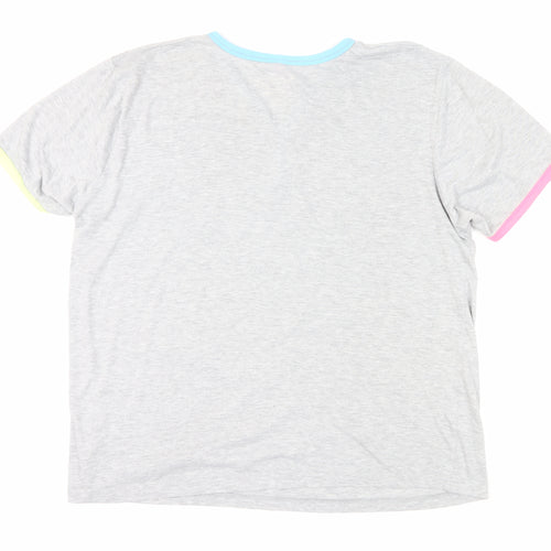 Lee Cooper Grey Henley T-Shirt XL Women's Casual