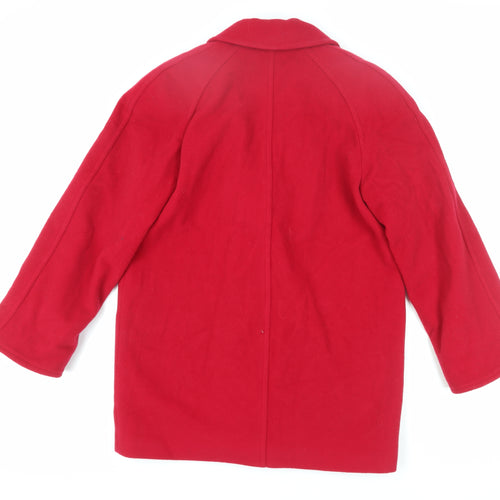 Planet Women's Red Pea Coat Size 14 Polyester