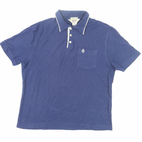 Penguin Men's Blue Polo Shirt XS Slim Fit