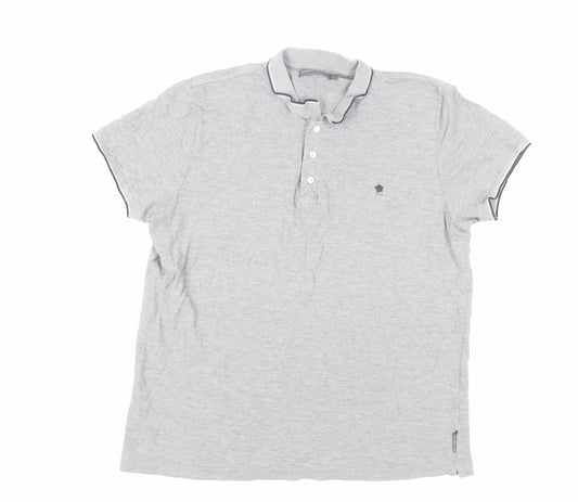 French Connection Men's Grey XL Polo Shirt, Casual Style