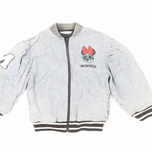 Marks and Spencer Girls Blue Bomber Jacket 6-7 Years