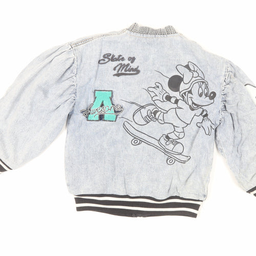 Marks and Spencer Girls Blue Bomber Jacket 6-7 Years