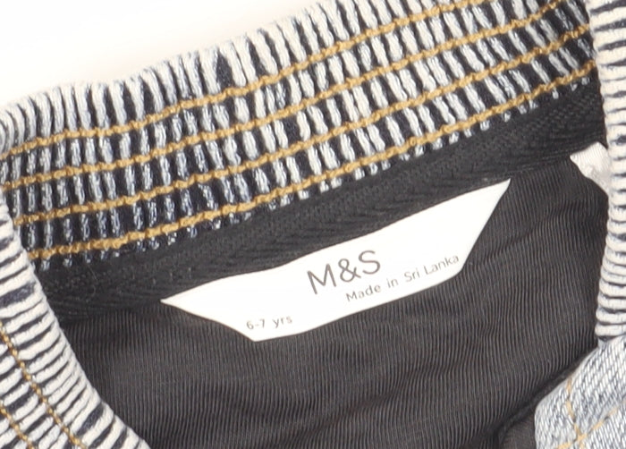 Marks and Spencer Girls Blue Bomber Jacket 6-7 Years