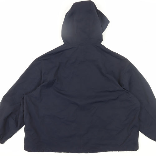 Marks and Spencer Women's Blue Rain Coat XL Casual