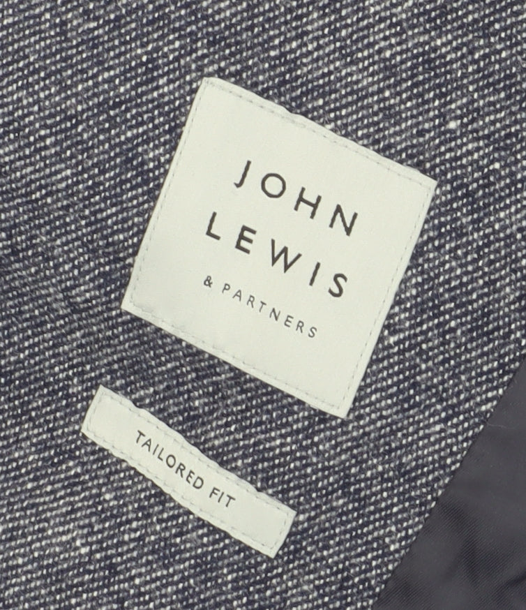 John Lewis Grey Men's Blazer, Size 46R, Regular Fit