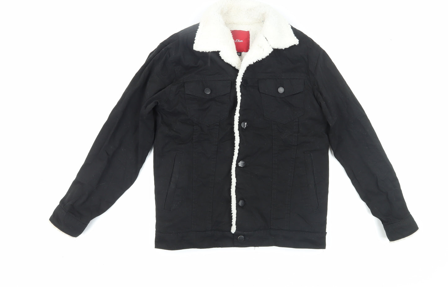 s.Oliver Men's Black Bomber Jacket, Size S