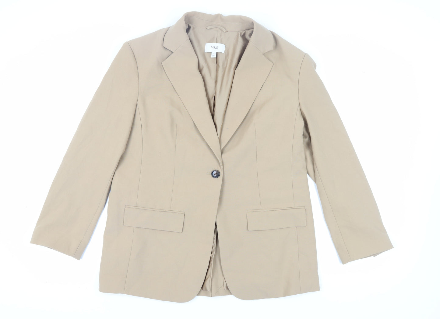 Marks and Spencer Women's Beige Blazer Size 14