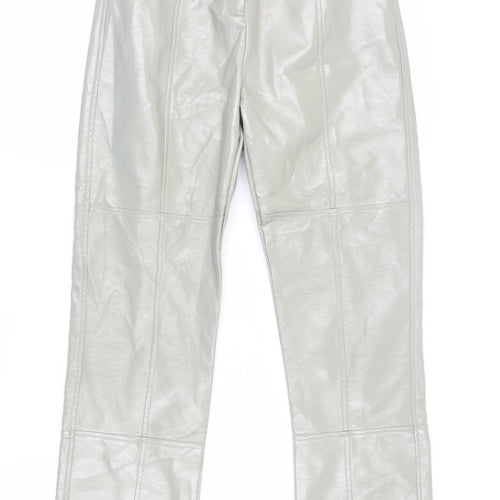 4th Reckless Women's Grey Straight Trousers Size 8