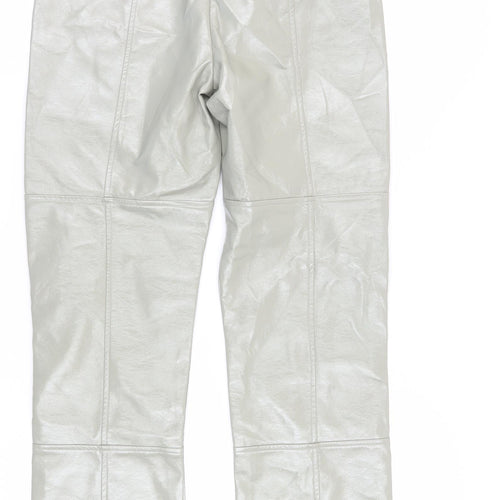 4th Reckless Women's Grey Straight Trousers Size 8