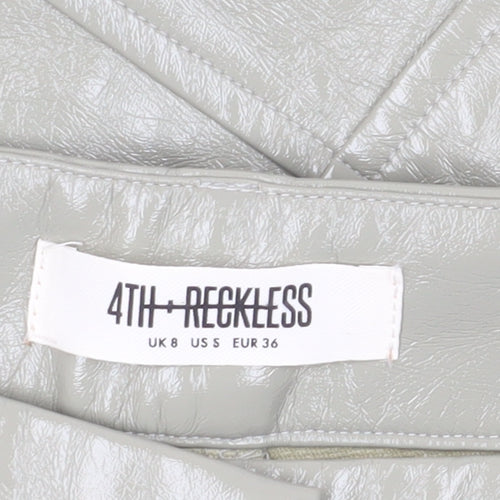4th Reckless Women's Grey Straight Trousers Size 8