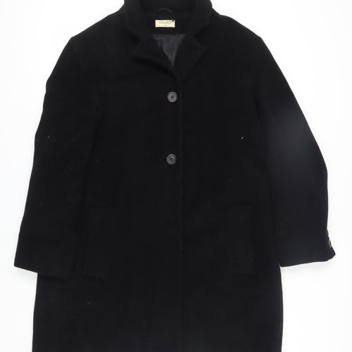Kaliko Women's Black Mid-Length Overcoat, Size 14