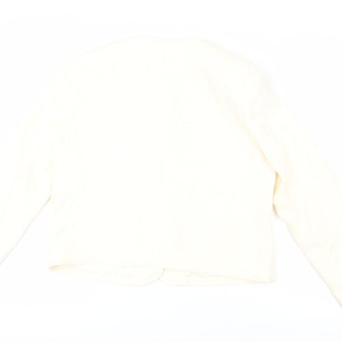 Marks and Spencer Women's Ivory Cotton Blazer Size 14