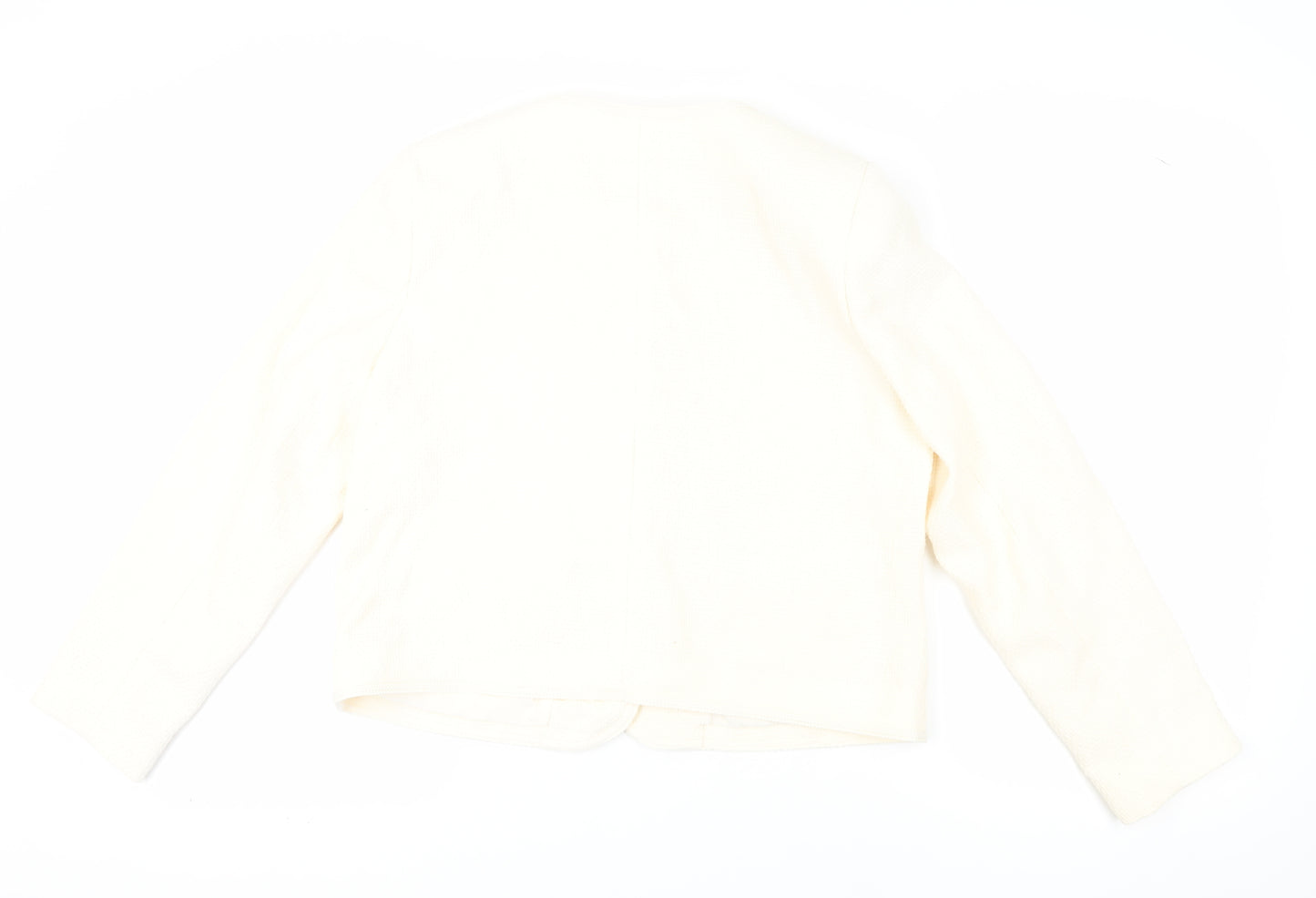 Marks and Spencer Women's Ivory Cotton Blazer Size 14