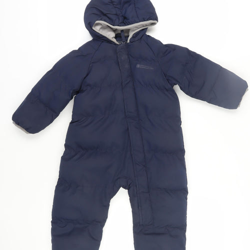 Mountain Warehouse Unisex Snowsuit Blue 18-24M Water Resistant