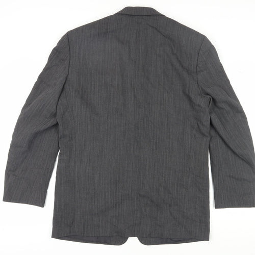 Ciro Citterio Men's Grey Wool Blazer 42L Business Formal