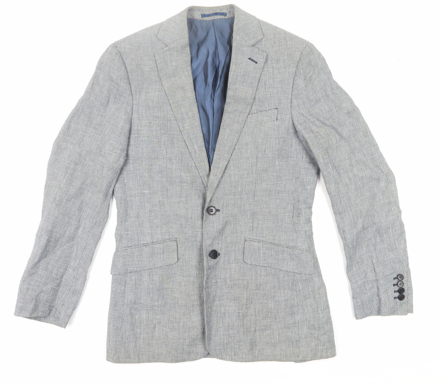 Charles Tyrwhitt Men's Grey Blazer 36R Check Pattern