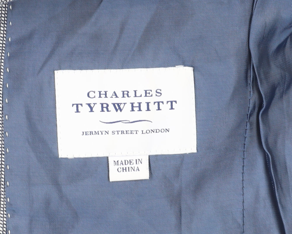 Charles Tyrwhitt Men's Grey Blazer 36R Check Pattern
