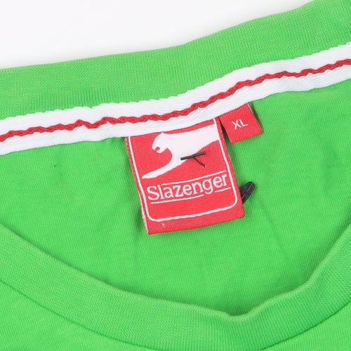 Slazenger Men's XL Green Crew Neck T-Shirt