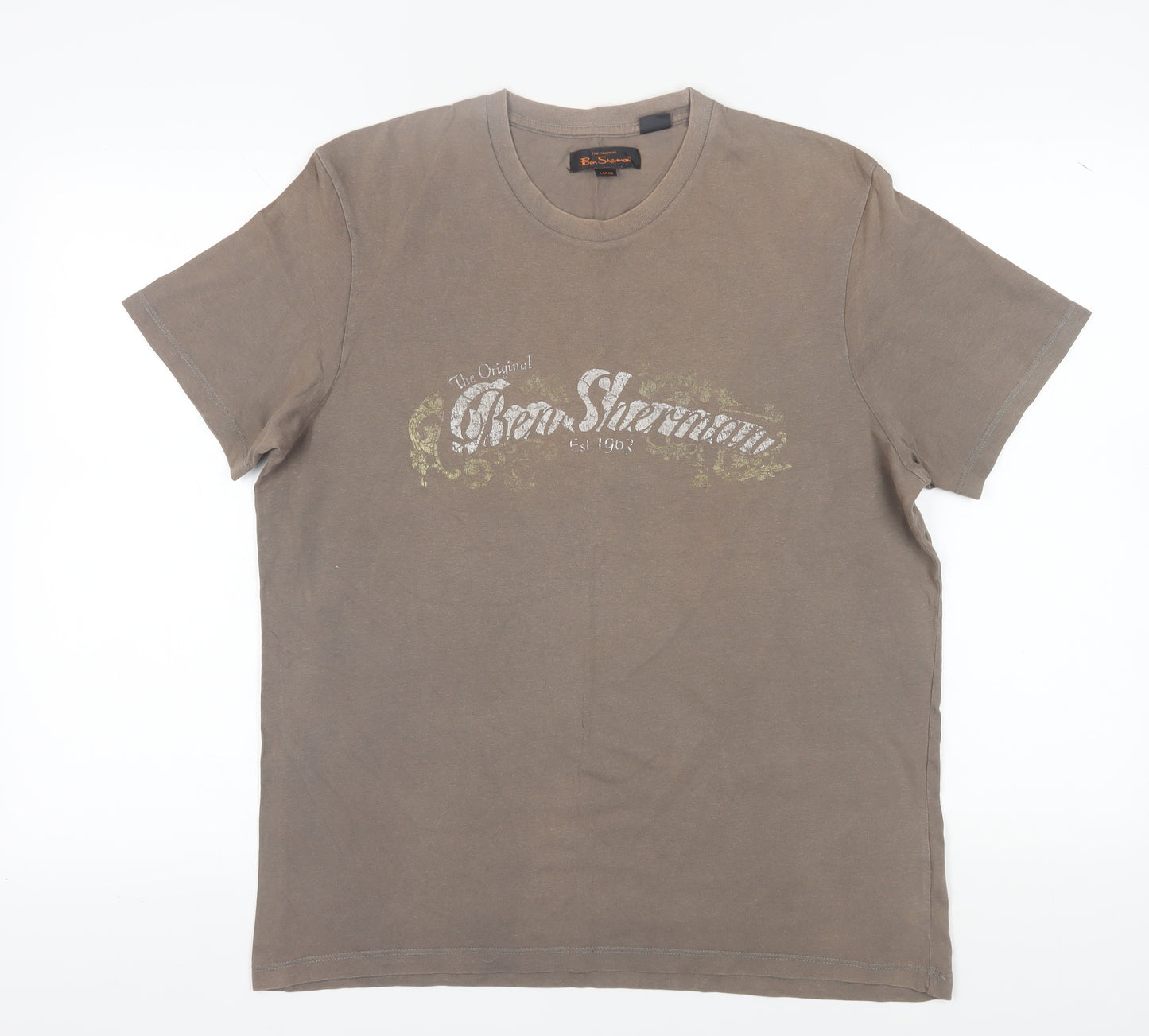 Ben Sherman Men's Brown Crew Neck T-Shirt L