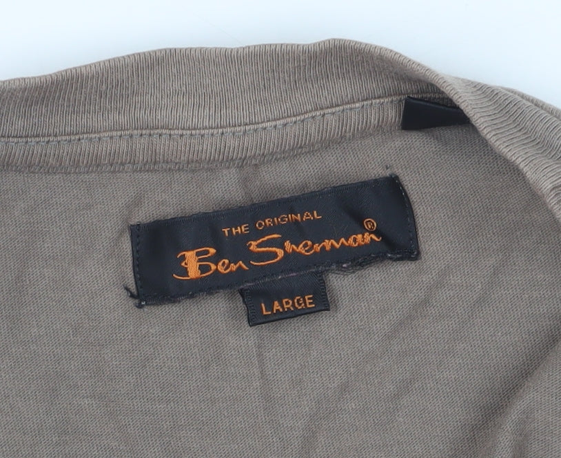 Ben Sherman Men's Brown Crew Neck T-Shirt L