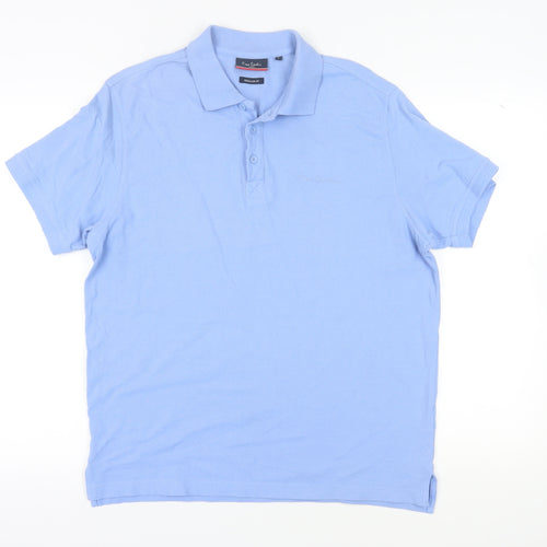Pierre Cardin Men's Blue Polo, Size L, Regular Fit
