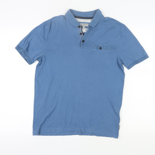 Ted Baker Men’s Blue Polo Shirt Size 34 Short Sleeve