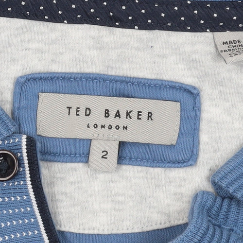 Ted Baker Men’s Blue Polo Shirt Size 34 Short Sleeve