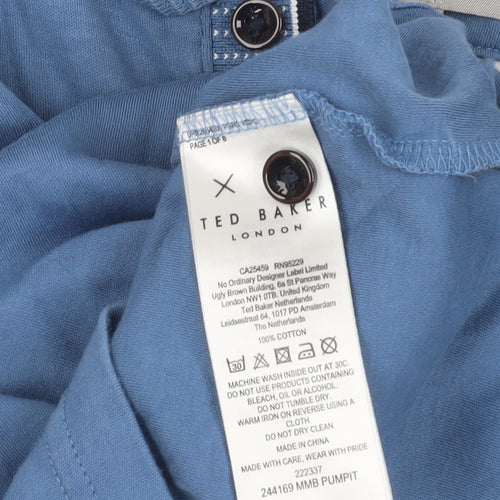 Ted Baker Men’s Blue Polo Shirt Size 34 Short Sleeve