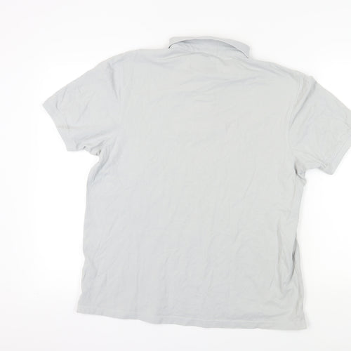 Jack Wills Men's Grey L Polo Shirt Short Sleeve Cotton