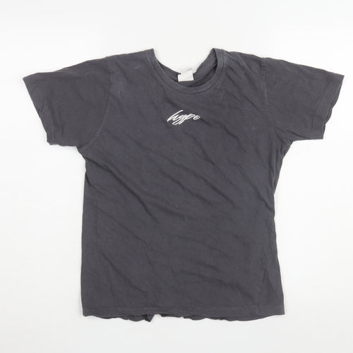 Hype Boys Black Cotton T-Shirt, Size 13 Years, Casual