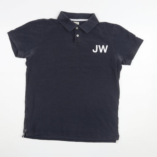 Jack Wills Men's Black Polo Shirt M