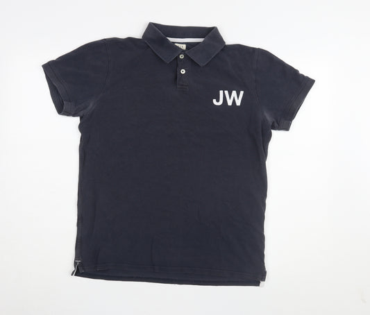 Jack Wills Men's Black Polo Shirt M