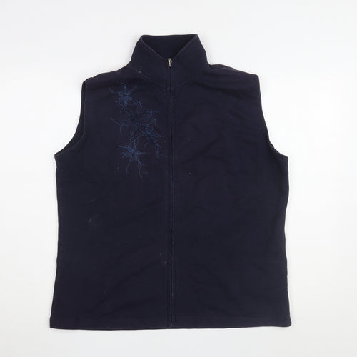 Style by EWM Women's Blue Cotton Waistcoat L