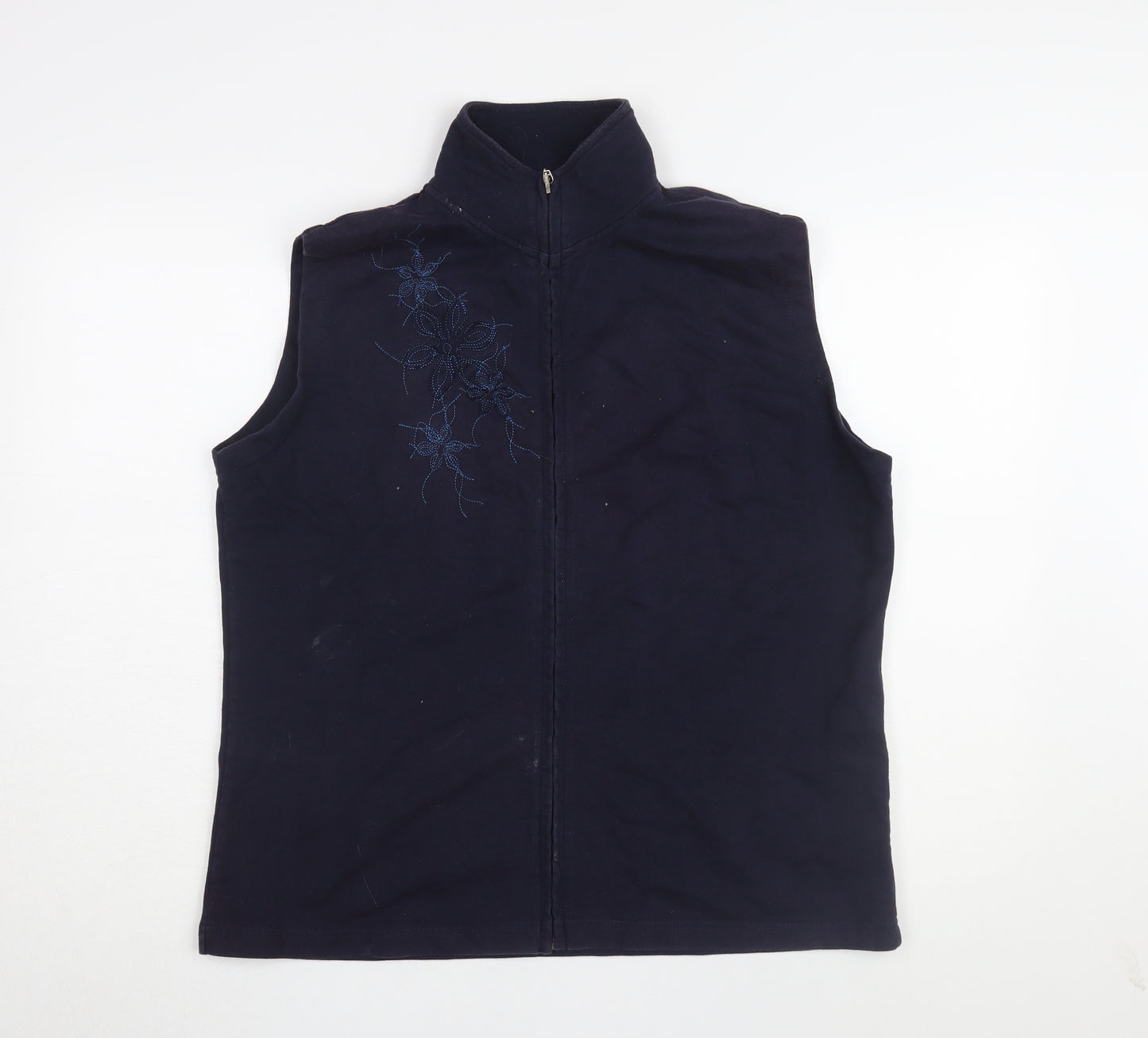 Style by EWM Women's Blue Cotton Waistcoat L