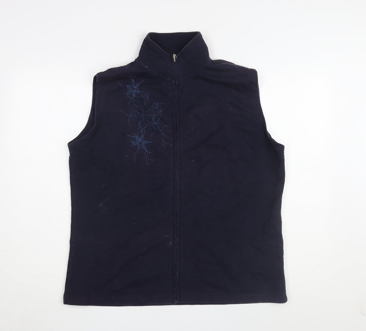 Style by EWM Women's Blue Cotton Waistcoat L