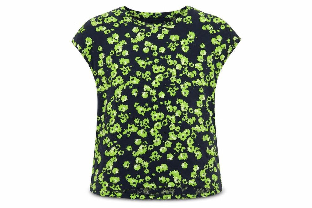 Whistles Women's Green Floral Cotton T-Shirt
