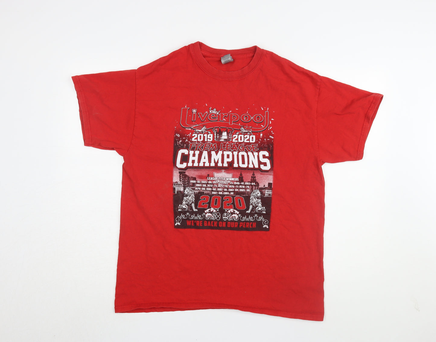 Gildan Men's Red Sports T-Shirt Large